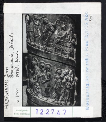 Vorschaubild Hildesheim, Dom: Bernwardsäule (Christussäule), Bronze, um 1020, verschiedene Szenen Diasammlung